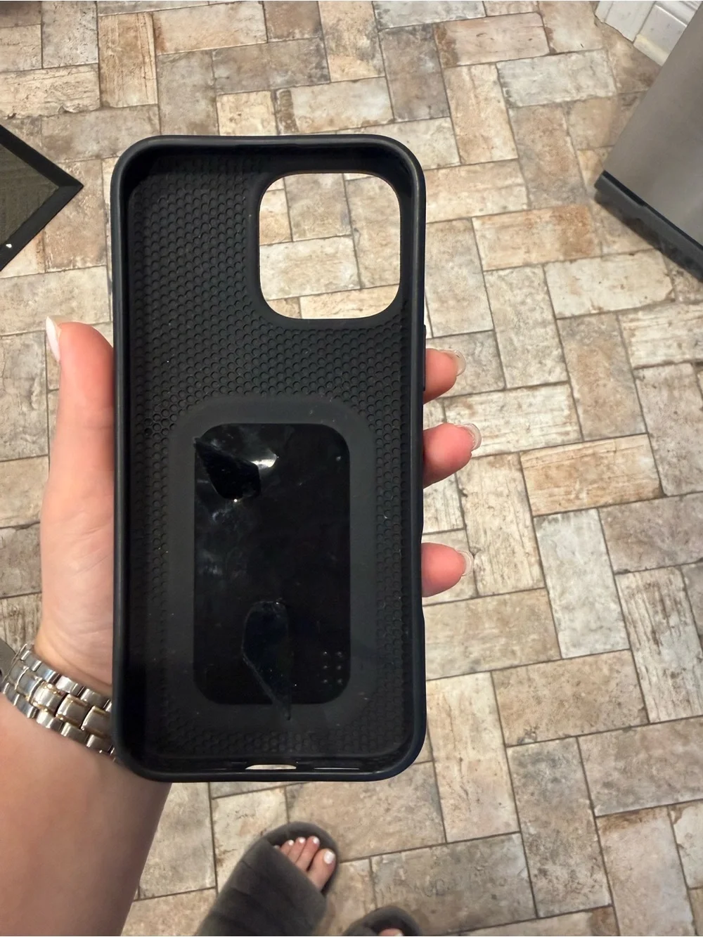 Loopy Pebbled “Leather Feel” Black Onyx - Apple iPhone 16 Pro Max Lefty Case